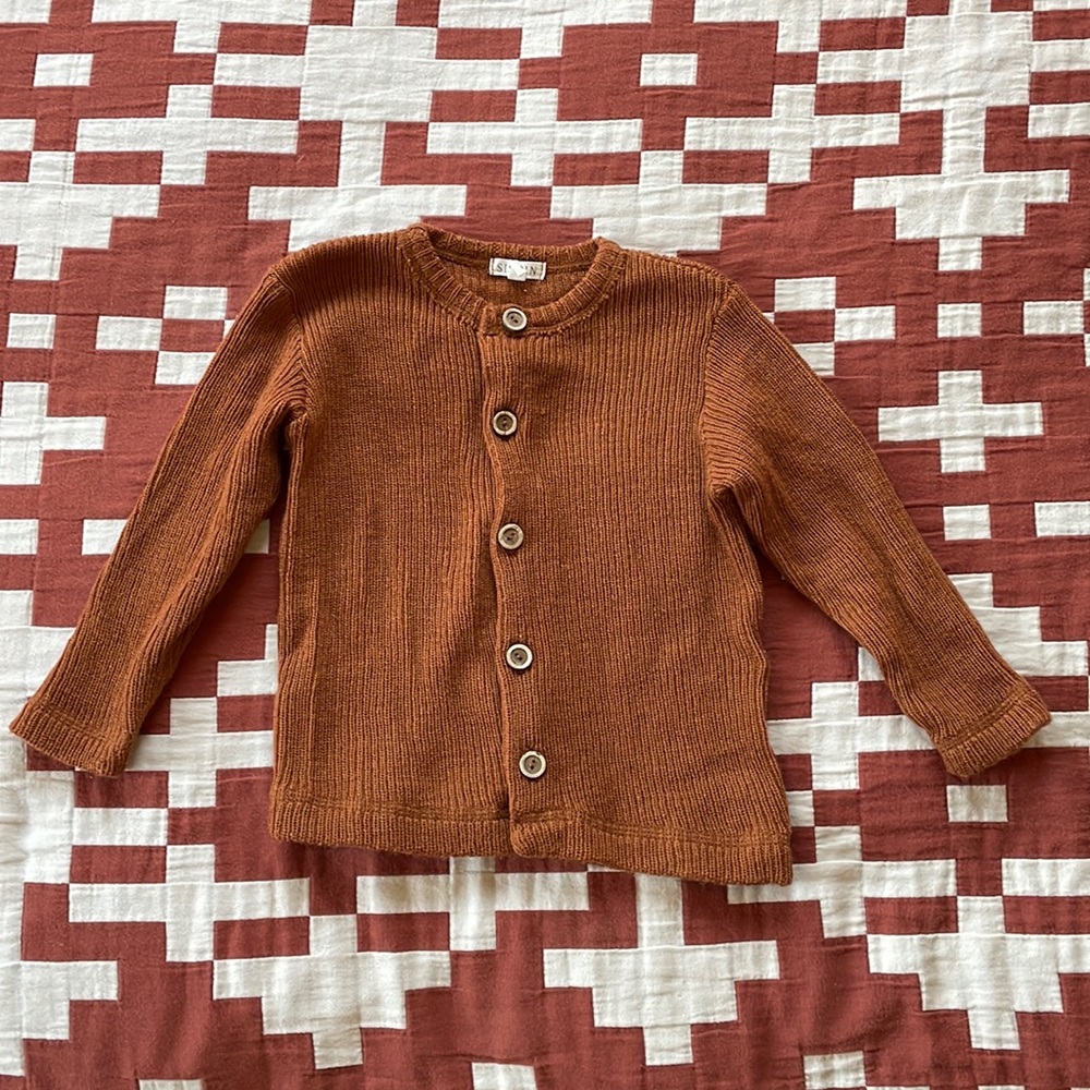 PENDING Siskin Merino Wool Cardigan in Rust
